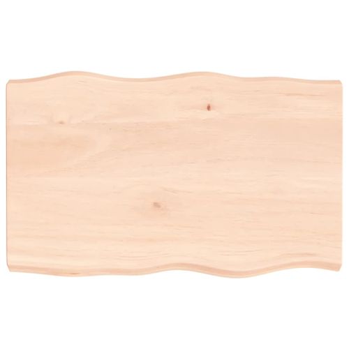 Dessus de table bois massif non traité bordure assortie - Photo n°2; ?>