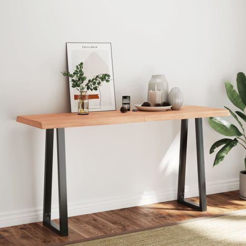 Dessus de table bois massif traité bordure assortie - Photo n°3; ?>