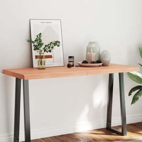 Dessus de table bois massif traité bordure assortie - Photo n°2; ?>