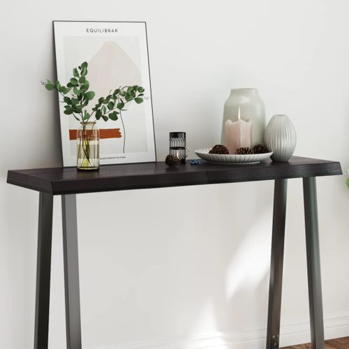 Dessus de table bois massif traité bordure assortie - Photo n°2; ?>