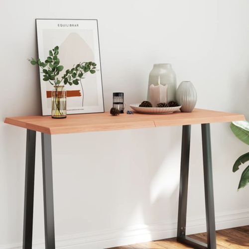 Dessus de table bois massif traité bordure assortie - Photo n°2; ?>