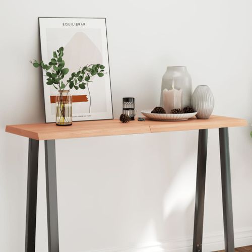 Dessus de table bois massif traité bordure assortie - Photo n°2; ?>