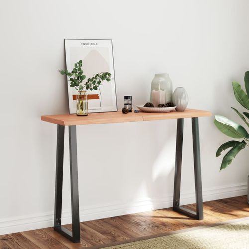 Dessus de table bois massif traité bordure assortie - Photo n°3; ?>