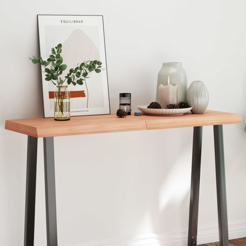 Dessus de table bois massif traité bordure assortie - Photo n°2; ?>