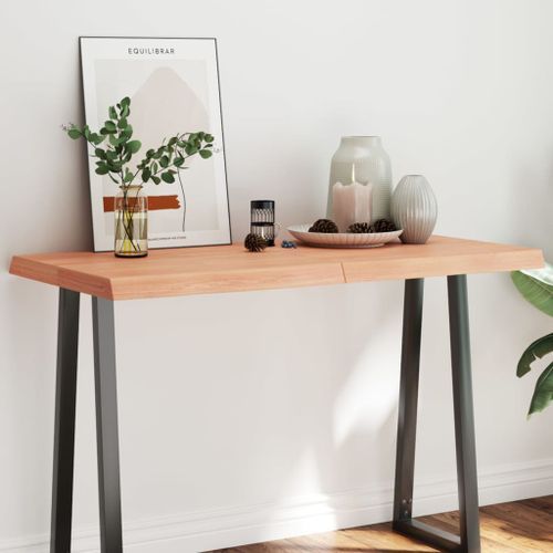 Dessus de table bois massif traité bordure assortie - Photo n°2; ?>