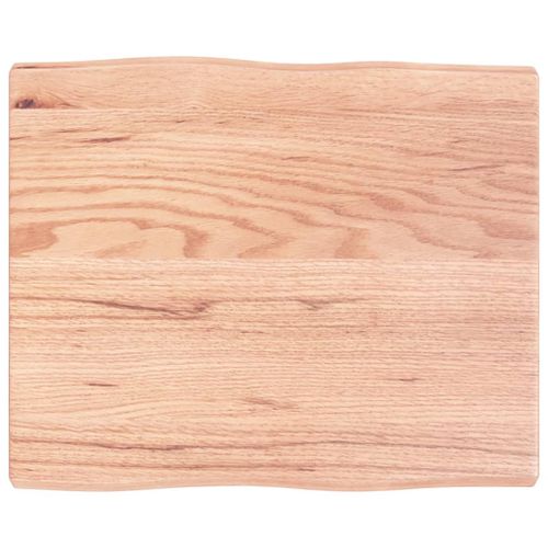 Dessus de table bois massif traité bordure assortie - Photo n°2; ?>