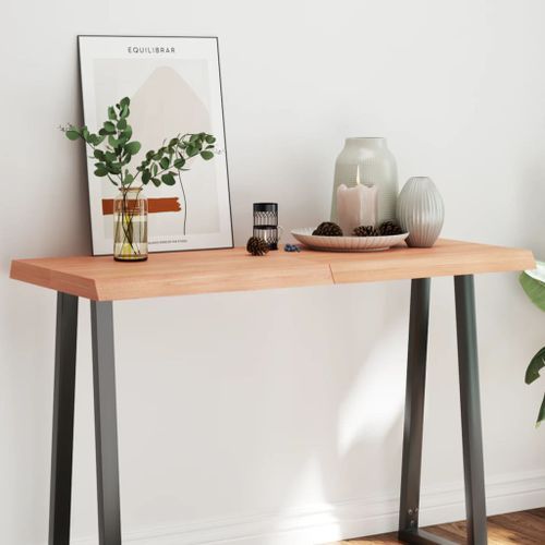 Dessus de table bois massif traité bordure assortie - Photo n°2; ?>