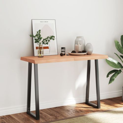 Dessus de table bois massif traité bordure assortie - Photo n°3; ?>