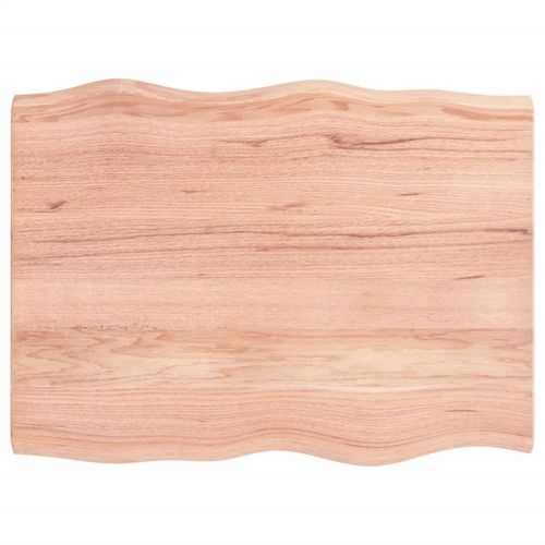 Dessus de table bois massif traité bordure assortie - Photo n°2; ?>