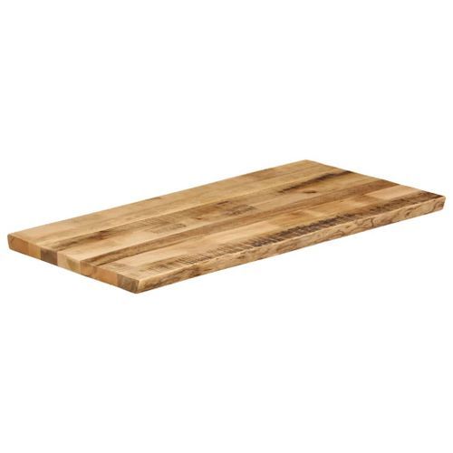 Dessus de table bord vivant 100x60x2,5 cm bois de manguier brut - Photo n°2; ?>