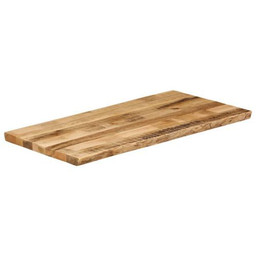 Dessus de table bord vivant 100x60x3,8 cm bois de manguier brut - Photo n°2; ?>