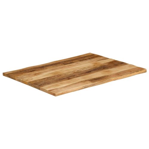 Dessus de table bord vivant 100x80x2,5 cm bois de manguier brut - Photo n°2; ?>