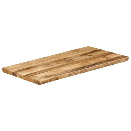 Dessus de table bord vivant 110x60x2,5 cm bois de manguier brut - Photo n°2; ?>