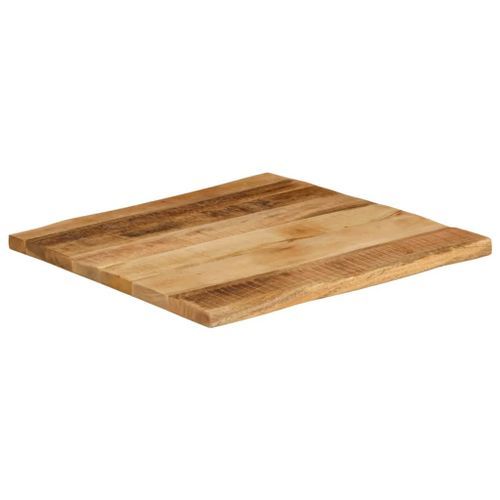 Dessus de table bord vivant 40x40x2,5 cm bois de manguier brut - Photo n°2; ?>