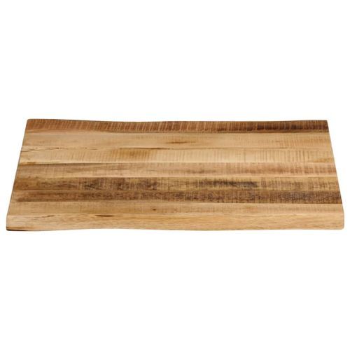 Dessus de table bord vivant 40x40x3,8 cm bois de manguier brut - Photo n°3; ?>