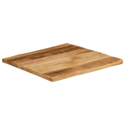 Dessus de table bord vivant 60x60x2,5 cm bois de manguier brut - Photo n°2; ?>