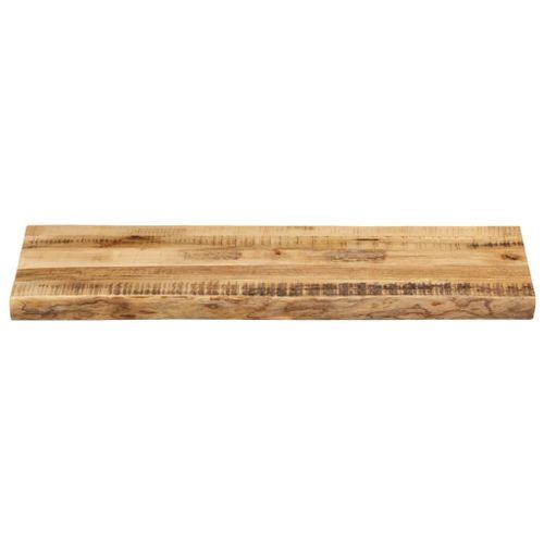 Dessus de table bord vivant 80x40x2,5 cm bois de manguier brut - Photo n°3; ?>