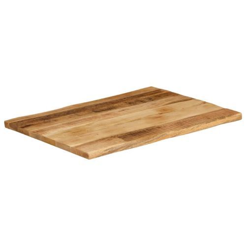 Dessus de table bord vivant 80x60x3,8 cm bois de manguier brut - Photo n°2; ?>