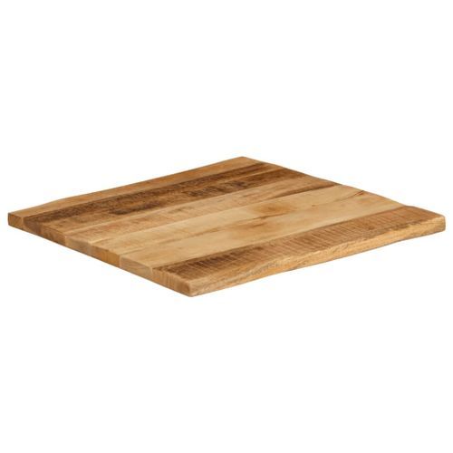 Dessus de table bord vivant 80x80x3,8 cm bois de manguier brut - Photo n°2; ?>