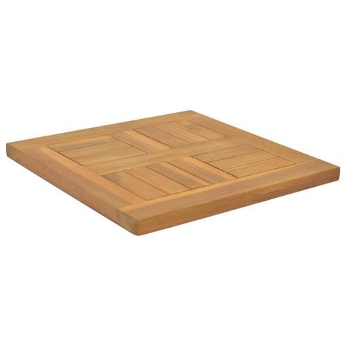 Dessus de table carré 40x40x2,5 cm Bois de teck massif - Photo n°3; ?>