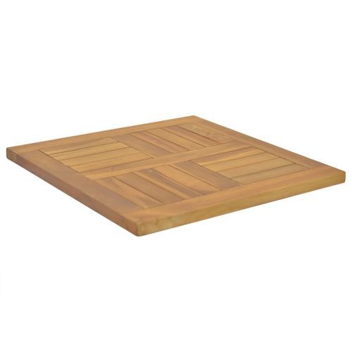 Dessus de table carré 50x50x2,5 cm Bois de teck massif - Photo n°3; ?>