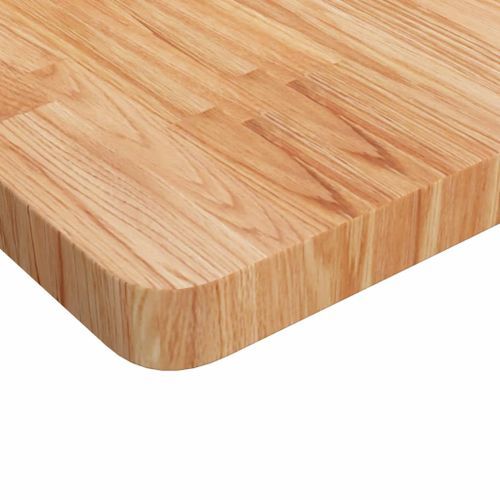 Dessus de table carré Marron clair 40x40x4 cm Bois chêne traité - Photo n°3; ?>