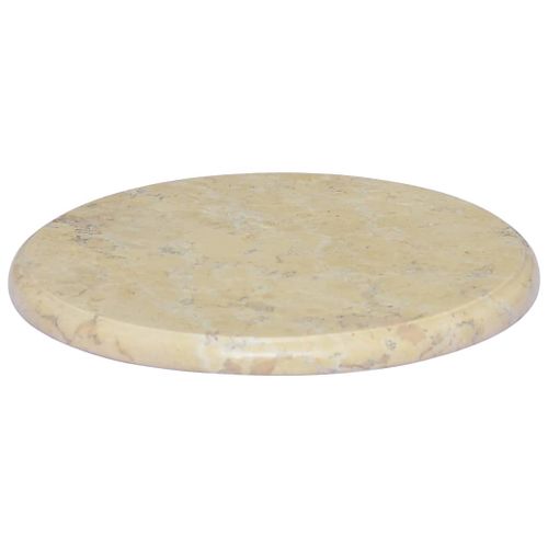 Dessus de table Crème Ø40x2,5 cm Marbre - Photo n°3; ?>