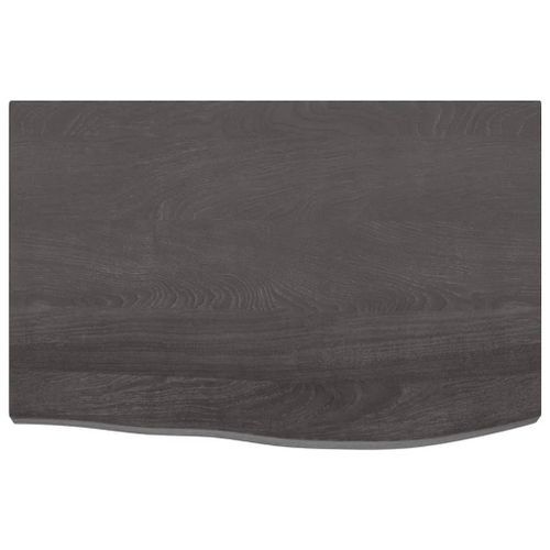 Dessus de table gris foncé bois chêne massif traité - Photo n°3; ?>