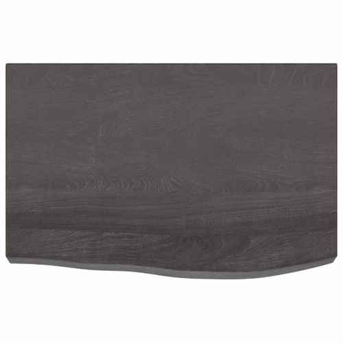 Dessus de table gris foncé bois chêne massif traité - Photo n°3; ?>