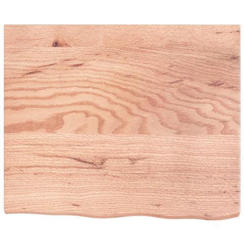 Dessus de table marron clair 60x50x4 cm bois chêne traité - Photo n°3; ?>