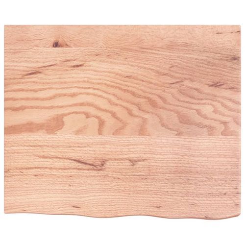 Dessus de table marron clair 60x50x6 cm bois chêne traité - Photo n°3; ?>