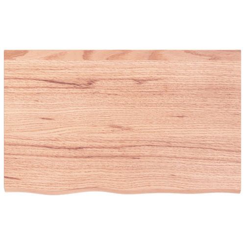 Dessus de table marron clair 80x50x2 cm bois chêne traité - Photo n°3; ?>