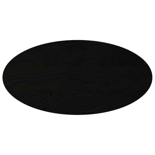 Dessus de table marron foncé 100x50x4cm bois chêne massif ovale - Photo n°2; ?>