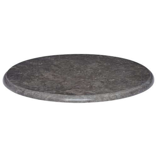 Dessus de table Noir Ø60x2,5 cm Marbre - Photo n°3; ?>