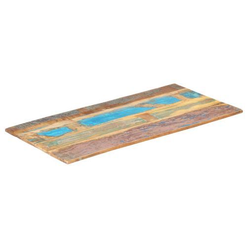 Dessus de table rectangulaire 60x100 cm 15-16 mm Bois récupéré - Photo n°2; ?>