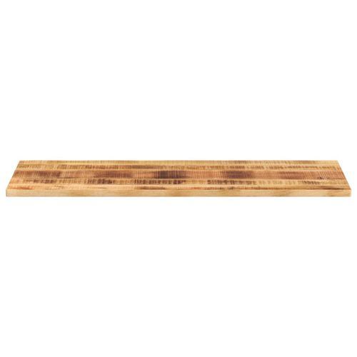 Dessus de table rectangulaire bois massif de manguier brut - Photo n°3; ?>