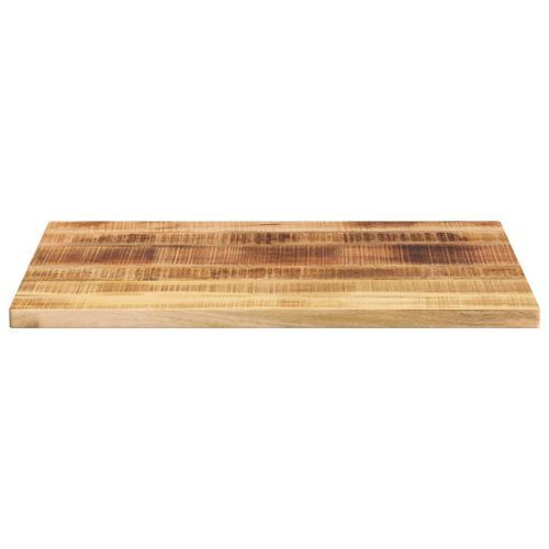 Dessus de table rectangulaire bois massif de manguier brut - Photo n°3; ?>