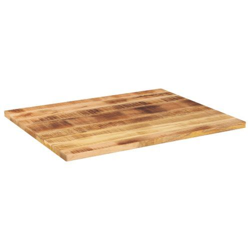 Dessus de table rectangulaire bois massif de manguier brut - Photo n°2; ?>