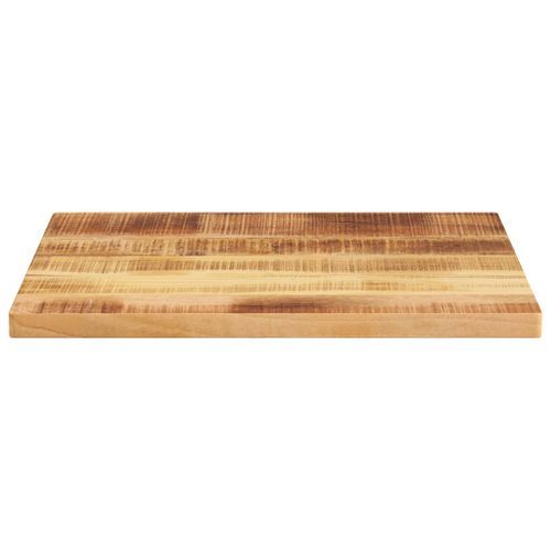 Dessus de table rectangulaire bois massif de manguier brut - Photo n°3; ?>