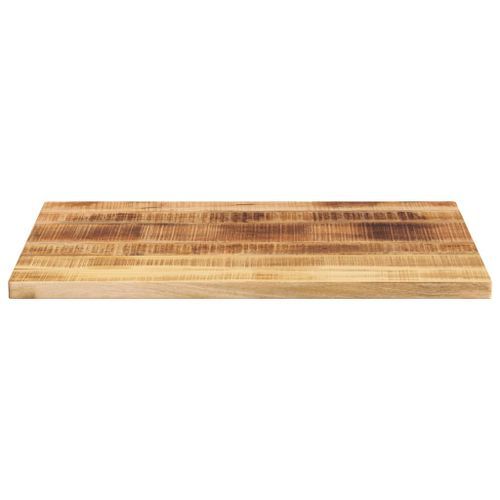 Dessus de table rectangulaire bois massif de manguier brut - Photo n°3; ?>