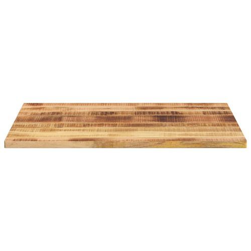 Dessus de table rectangulaire bois massif de manguier brut - Photo n°3; ?>