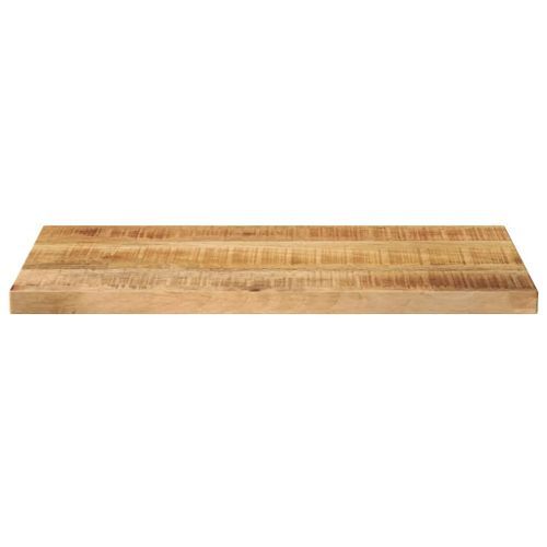 Dessus de table rectangulaire bois massif manguier brut - Photo n°3; ?>