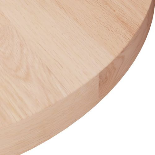 Dessus de table rond Ø30x2,5 cm Bois de chêne massif non traité - Photo n°3; ?>