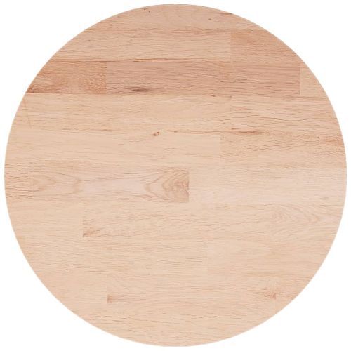 Dessus de table rond Ø40x1,5 cm Bois de chêne massif non traité - Photo n°2; ?>