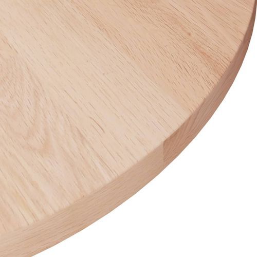 Dessus de table rond Ø40x1,5 cm Bois de chêne massif non traité - Photo n°3; ?>