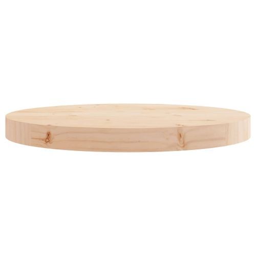 Dessus de table rond Ø40x3 cm bois de pin massif - Photo n°3; ?>