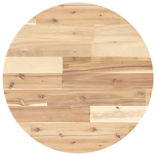 Dessus de table rond Ø50x2 cm bois massif d'acacia - Photo n°2; ?>