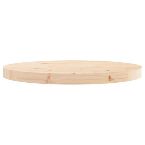 Dessus de table rond Ø50x3 cm bois de pin massif - Photo n°3; ?>