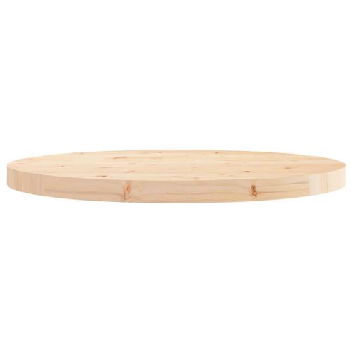 Dessus de table rond Ø60x3 cm bois de pin massif - Photo n°3; ?>