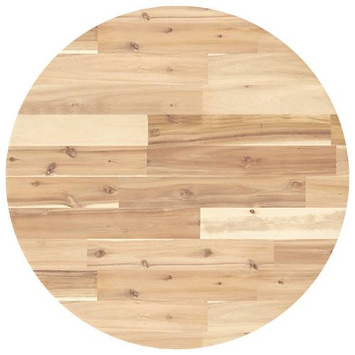 Dessus de table rond Ø60x4 cm bois massif d'acacia - Photo n°2; ?>